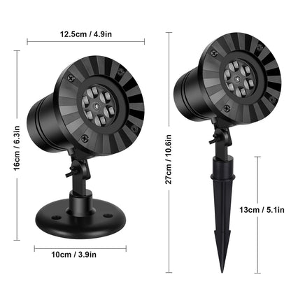 Christmas Snowflake Projector Lights, Waterproof White Snowfall Lights for Christmas Halloween New Year Wedding Party Holiday Decorative Lighting Projectors