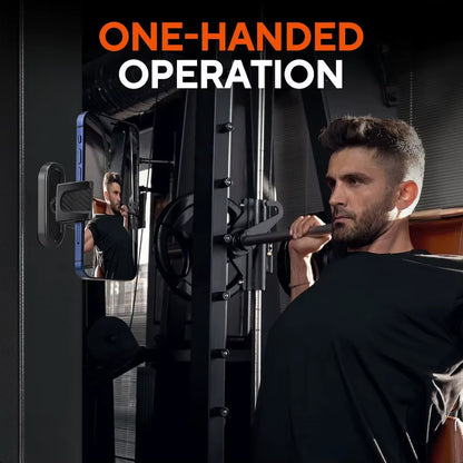 Portable Gym Magnetic Phone Holder with Magnet Base Attach to Metal Surface 360 Adjustable Gym Phone Holder Magnet Mount for Al