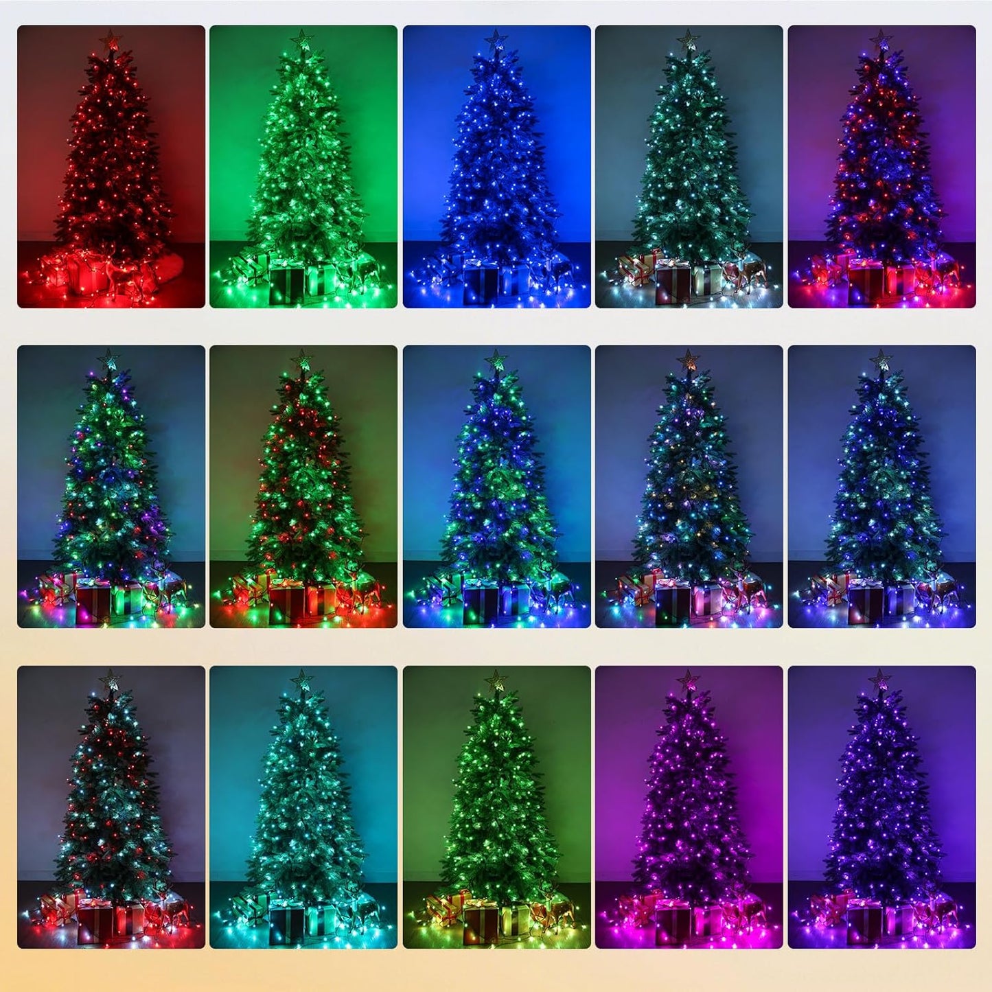Christmas String Lights - 100FT 300LED RGB String Lights with Remote, Waterproof Outdoor Indoor with Timer Memory Function for Tree, Yard, Christmas Decor (Non-Connectable)