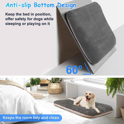Dog Bed for 150 Pounds Dogs, Super Comfy Large Bed, 47 Inches Orthopedic Sleeping Mattress for XL Dogs, Jumbo Size with anti Slip Bottom, with Removable and Washable Cover