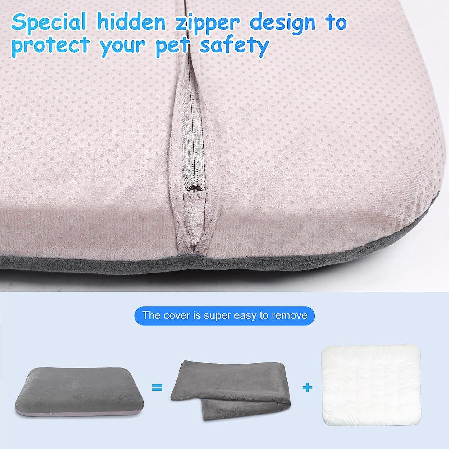 Dog Bed for 150 Pounds Dogs, Super Comfy Large Bed, 47 Inches Orthopedic Sleeping Mattress for XL Dogs, Jumbo Size with anti Slip Bottom, with Removable and Washable Cover